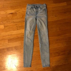 American Eagle Hi-Rise Jegging Size 0 Blue Jean